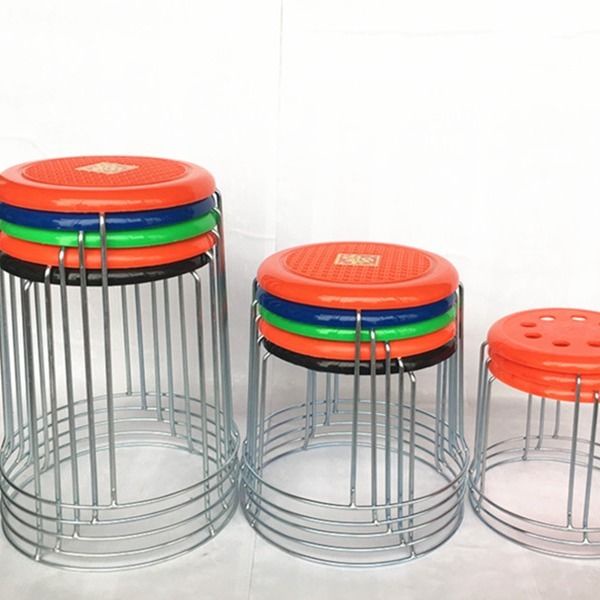 Ghế đẩu thép dày ghế thay giày ghế sắt ghế tròn Ghế đẩu nhỏ gia dụng ghế nhựa ghế dài bàn ghế và ghế