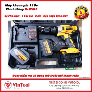 Máy khoan và vặn vít 2 pin 5.0Ah  118V - Ảnh thật