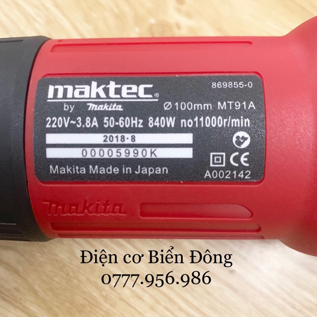 Máy mài 🌈 FREESHIP🌈 Máy mài 1 TẤC MAKTEC MT91A mài cắt sắt, tường, gỗ, tôn loại 1