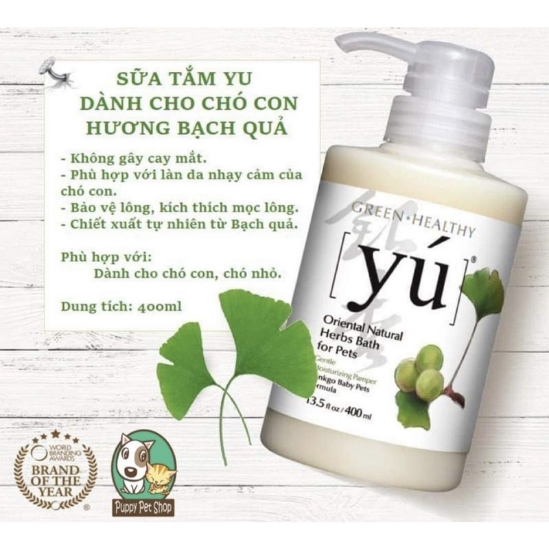 [ 400ml zin ] Sữa tắm Yú cao cấp cho chó mèo