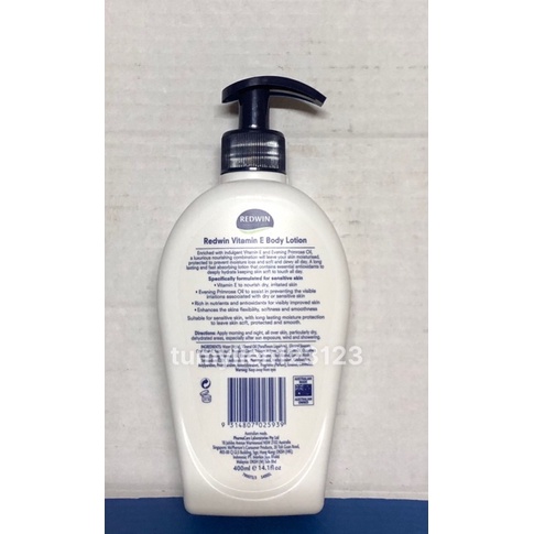 REDWIN Vitamin E Body Lotion With Evening Primose Oil 400mL