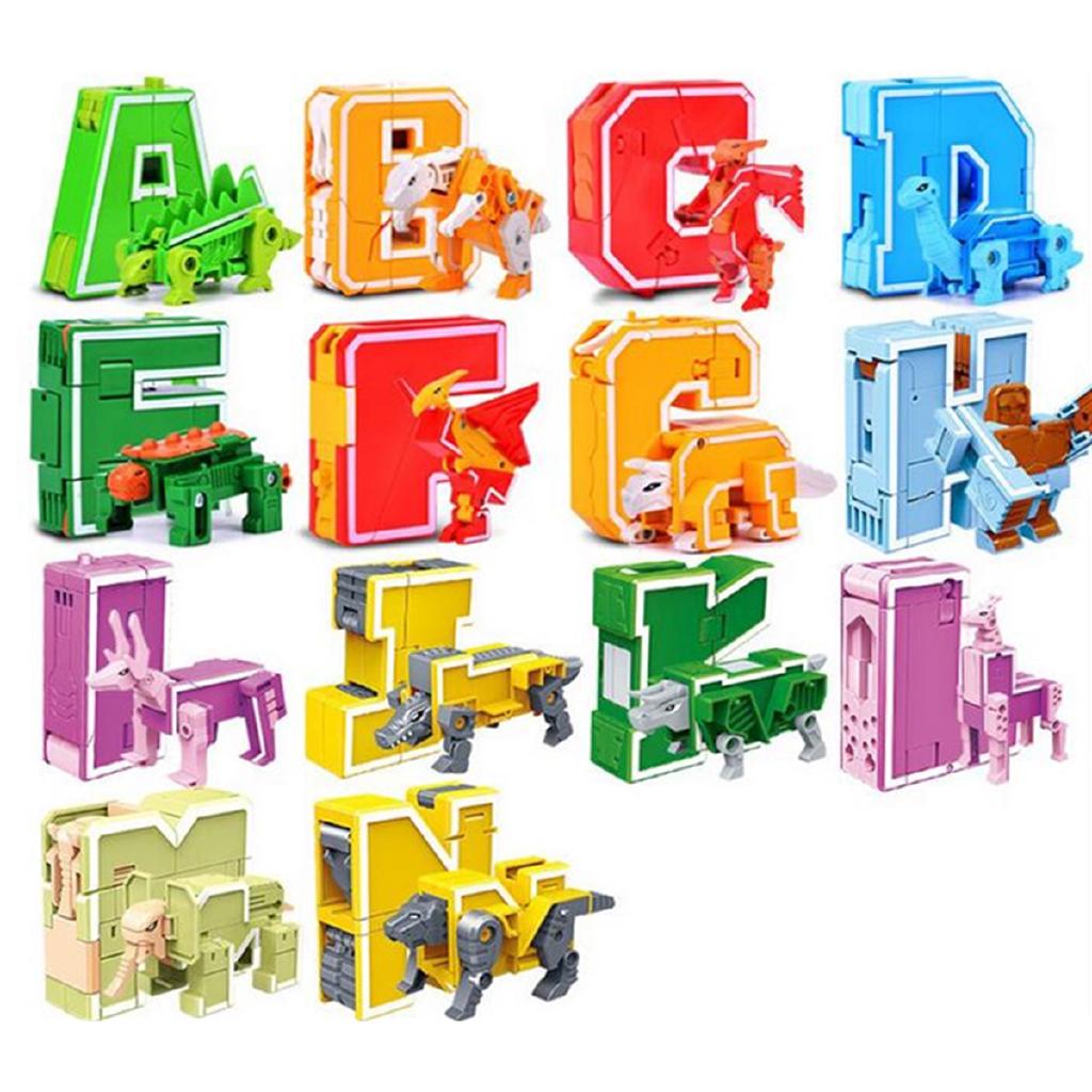 Đồ chơi ghép hình robot 26 chữ cái tiếng Anh sáng tạo cho bé