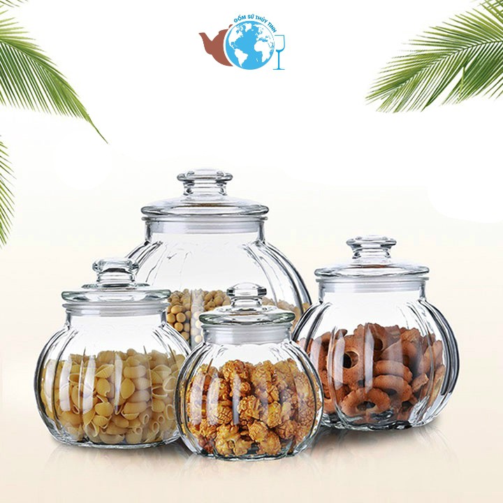 Hũ thủy tinh đựng gia vị 1300ML hình trái bắp - thủy tinh
