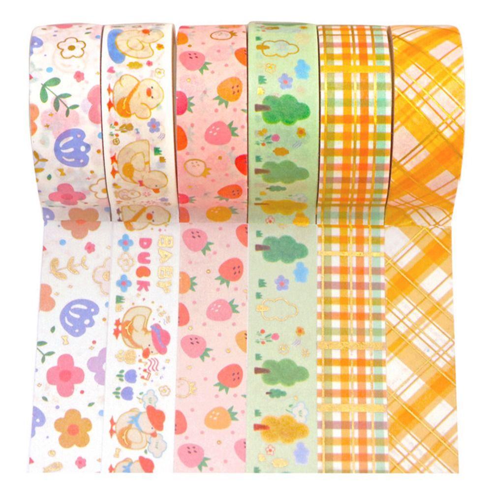Set 6 Cuộn Băng Dính Họa Tiết Hoạt Hình Đáng Yêu