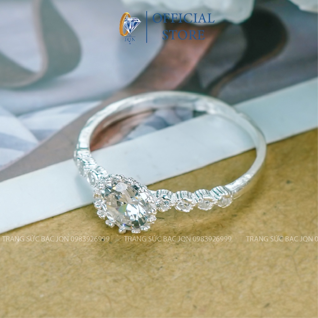Nhẫn Bạc Nữ JQN Mẫu Nhẫn Đính Đá N17