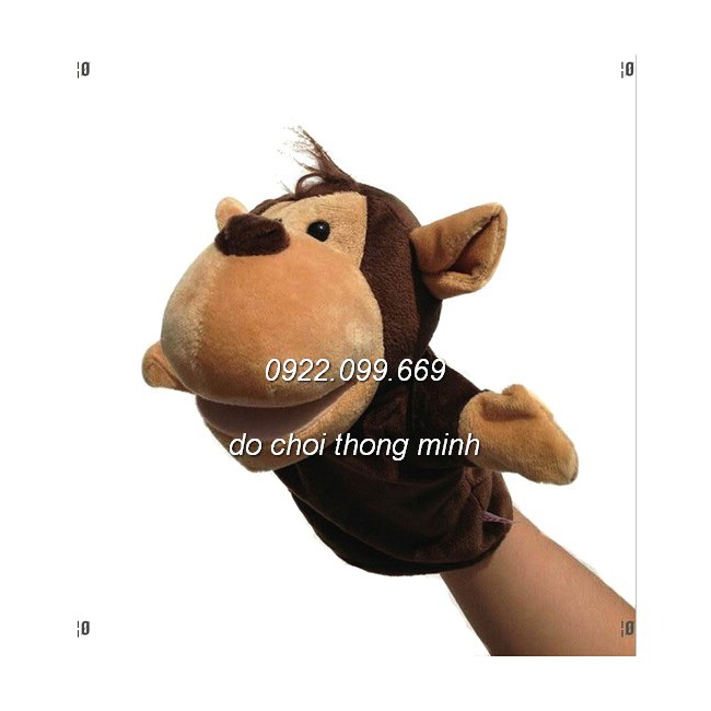 Rối bàn tay hình khỉ - Con rối đeo tay kể chuyện  hình thú nhồi bông