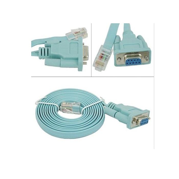 Cáp lập trình CISCO  RS232 to RJ45 1.5m, cáp RJ45 RS232 kết nối Switch Router với máy tính