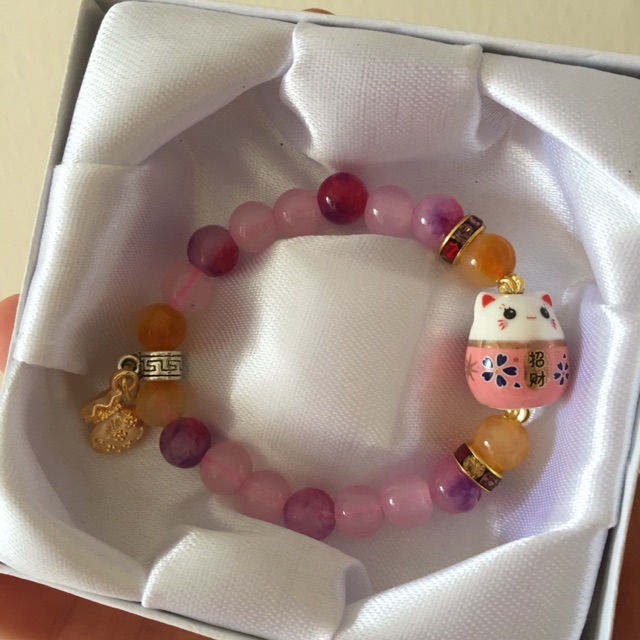 Vòng mèo gốm may mắn