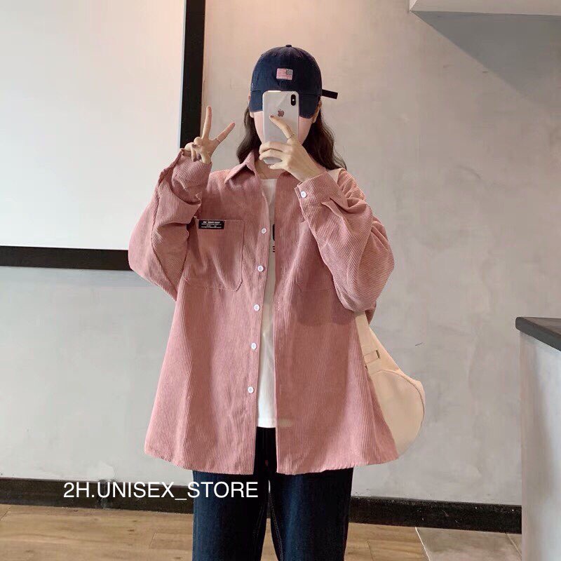 ÁO SƠ MI NHUNG TĂM VINTAGE FORM RỘNG UNISEX 2H.UNISEX_STORE