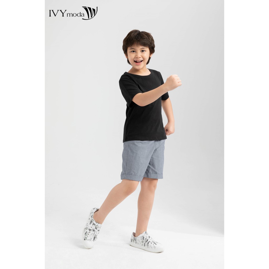 Áo thun bé trai cộc tay IVY moda MS 57K1339