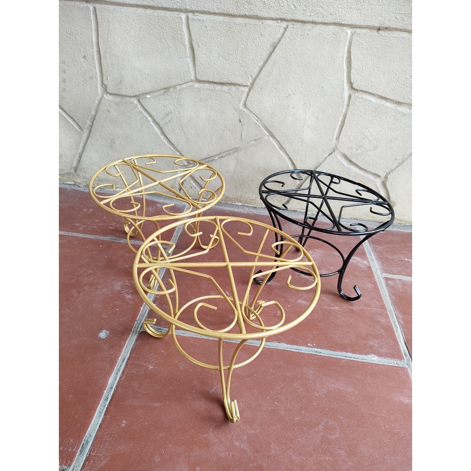 Đôn Sắt dấu hỏi Kê Chậu 22x17cm, Đế để chậu chậu cây cảnh