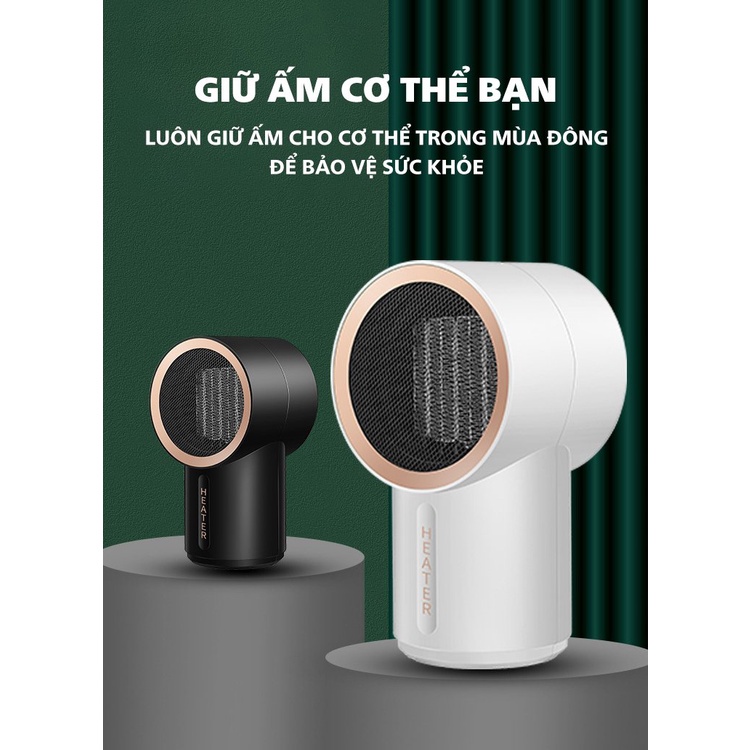 GIÁ HẤP DẪN Quạt sưởi mini PTC công nghệ mới kiểu dáng tinh tế cho phòng ngủ (Lucie Store)