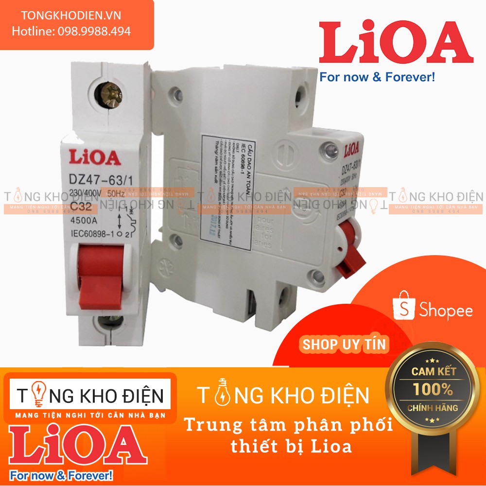 Cầu dao tự động (APTOMAT) 1 cực LIOA dòng cắt 4,5KA