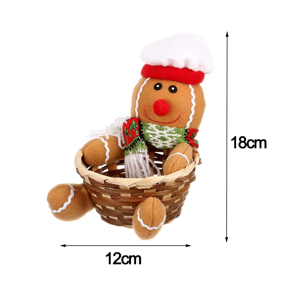 Giỏ Đựng Bánh Kẹo Giáng Sinh Hình Ông Già Noel Người Tuyết