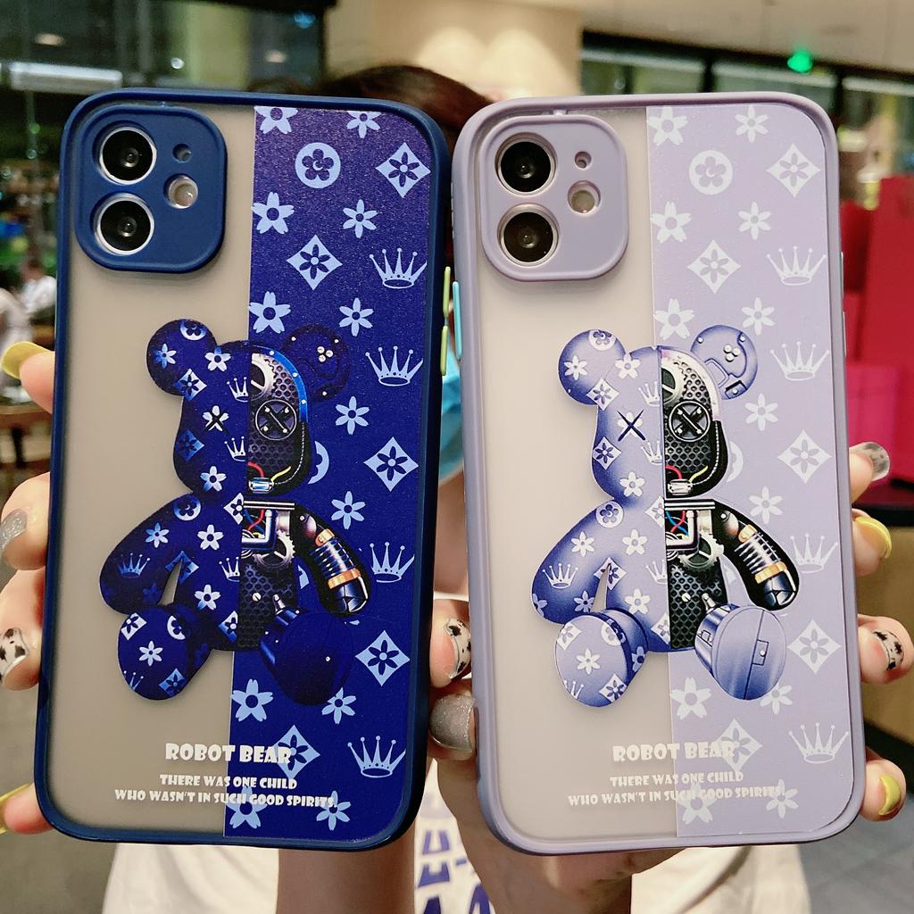 Ốp Điện Thoại In Hình Gấu KAWS Cho IPhone 13Promax 12 11 7Plus X Xs Max XR 8 7