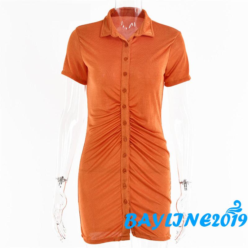 Đầm tay ngắn nhiều màu sắc tùy chọn quyến rũ thời trang dành cho nữ