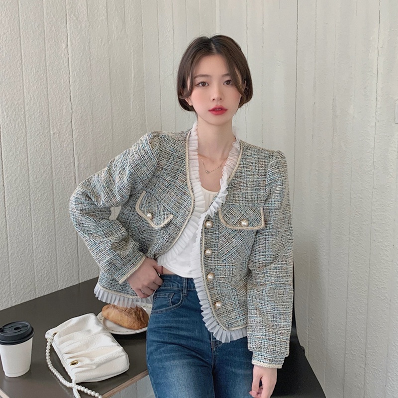 Áo Dạ Tweed Phong Cách Tiểu Thư Thu Đông Sang Chảnh_ Hàng Order