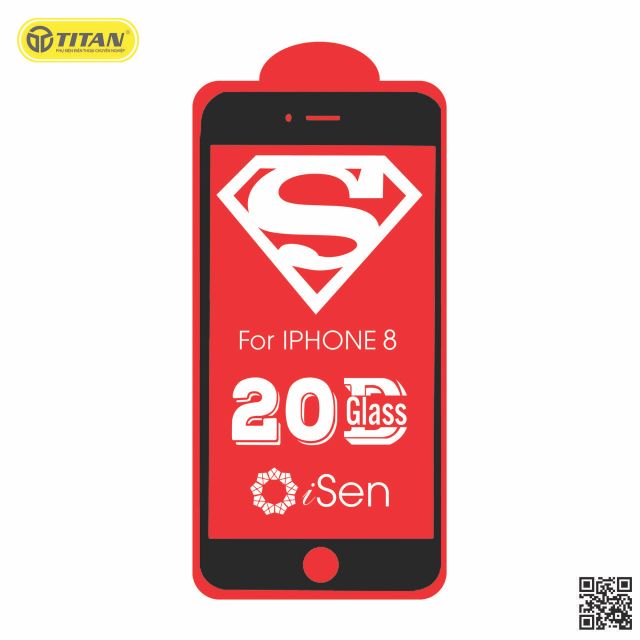 Kính cường lực Full 20D dành cho các dòng máy 6,7,8,X, XR, XS,XS Max. 11, 11 pro, 11 pro Max isen Việt Nam