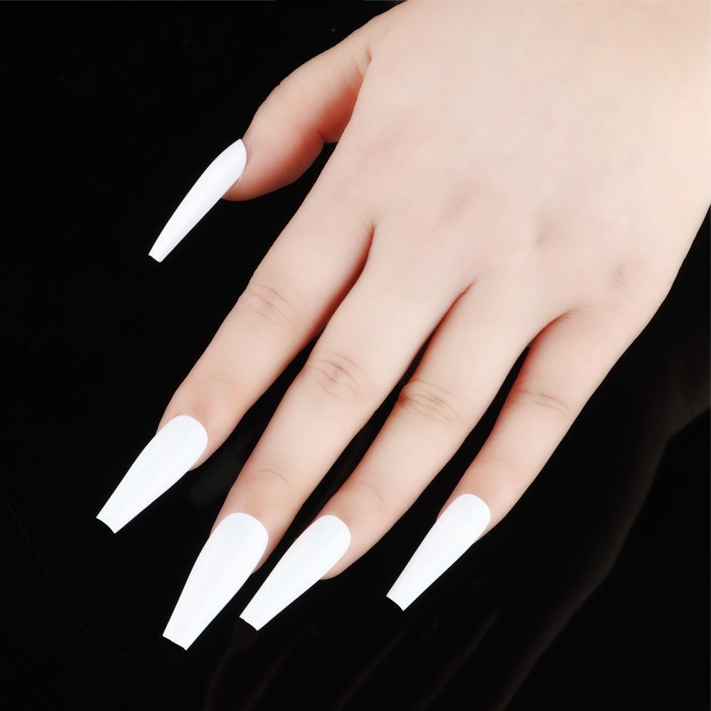 Hộp 100 Móng Tay Giả Bằng Acrylic Che Phủ Toàn Diện DIY