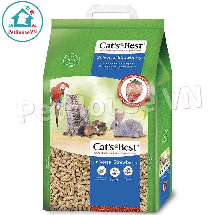 Cát Gỗ Vệ Sinh Cho Mèo Và Thú Cưng - CAT'S BEST UNIVERSAL 5.5KG  Nhập Khẩu Đức