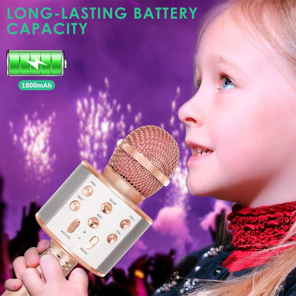 Micro Bluetooth Không Dây Cầm Tay Hát Karaoke Chuyên Nghiệp Cho Điện Thoại Máy Tính