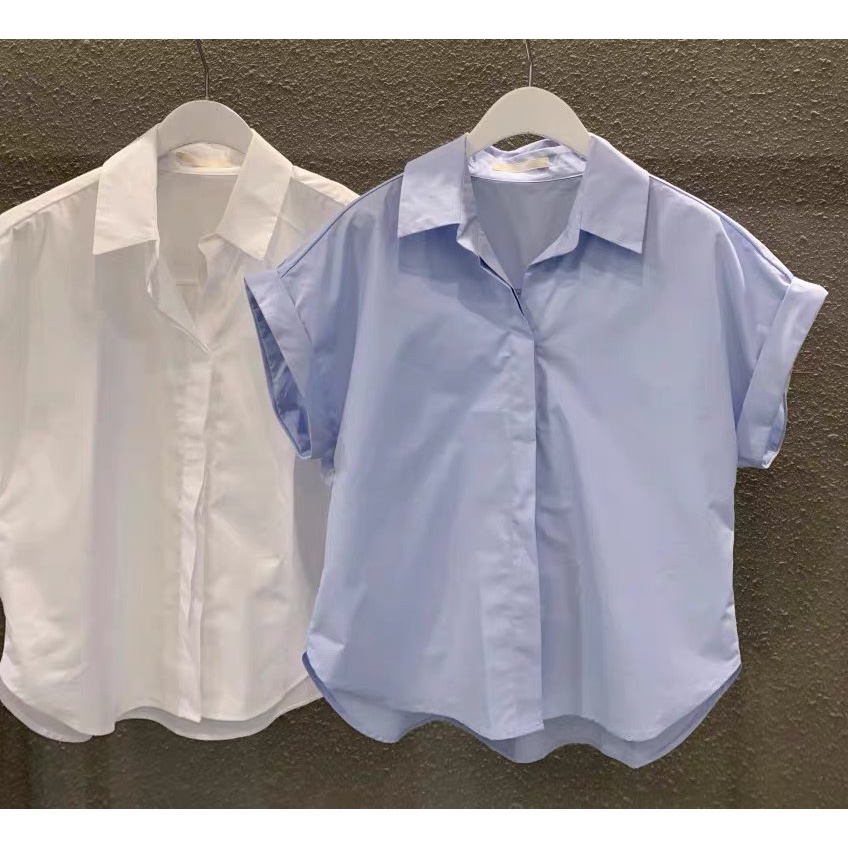 Áo sơ mi XIAOZHAINV ngắn tay thời trang Hàn Quốc cho nữ