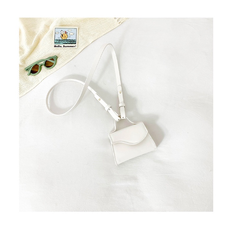 Túi đeo chéo nữ mini da trơn gợn sóng hàn quốc T010