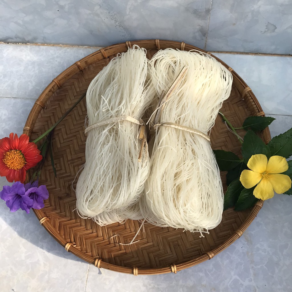 Bún gạo khô Bình Định 1kg SỢI NHỎ  -Bún khô nhà làm