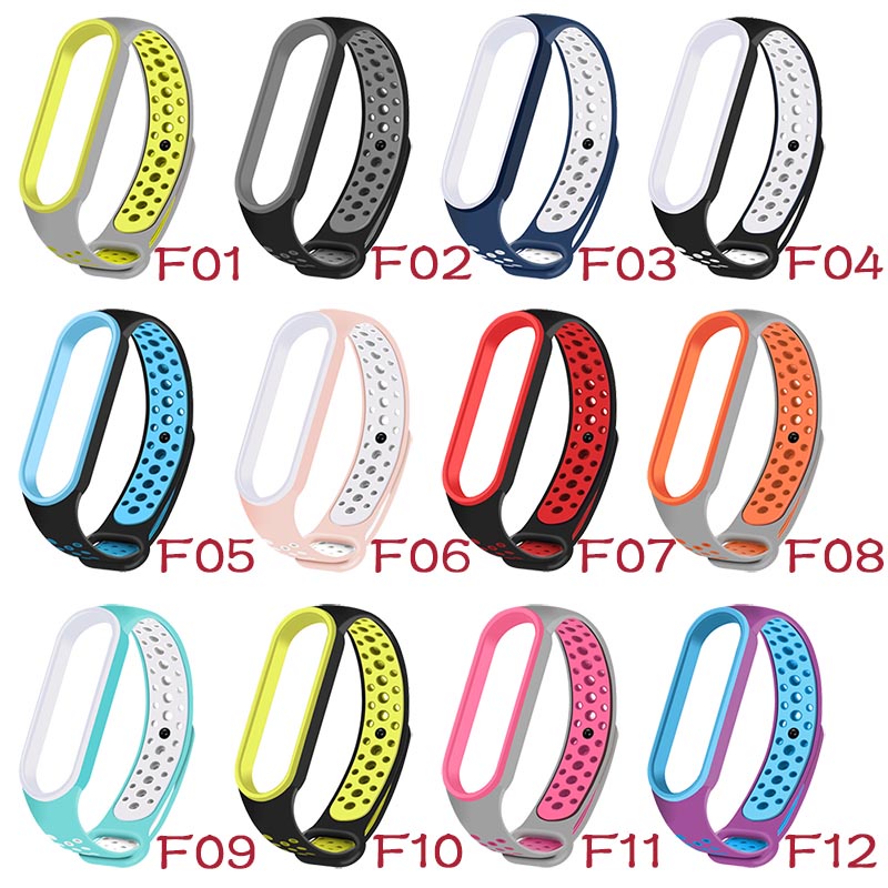 Mi Smart Band 6 Dây Đeo Thay Thế Chất Liệu Silicon Màu Trơn Cho Mi Band 5  Band5 strap