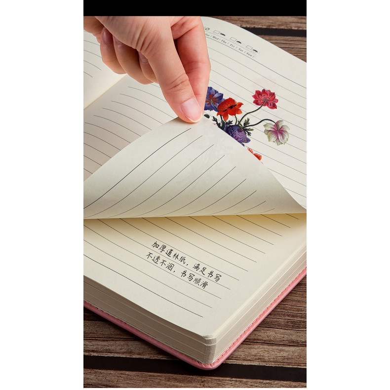 Vở kẻ ngang bìa da Biga ghi chép công việc, kế hoạch làm nhật ký dày 360 trang