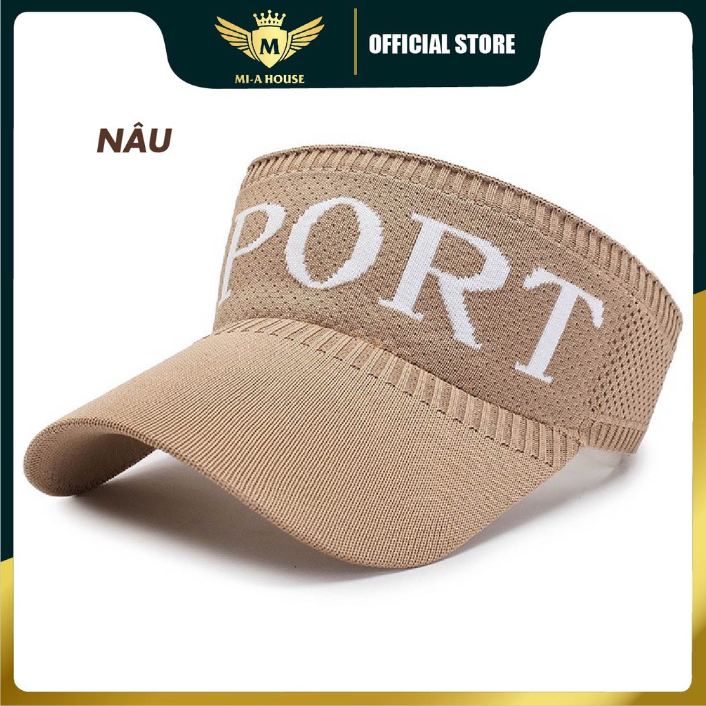 Mũ lưỡi trai nửa đầu vải len cao cấp Sport phong cách cá tính, năng động chống nắng, thể thao hoặc du lịch