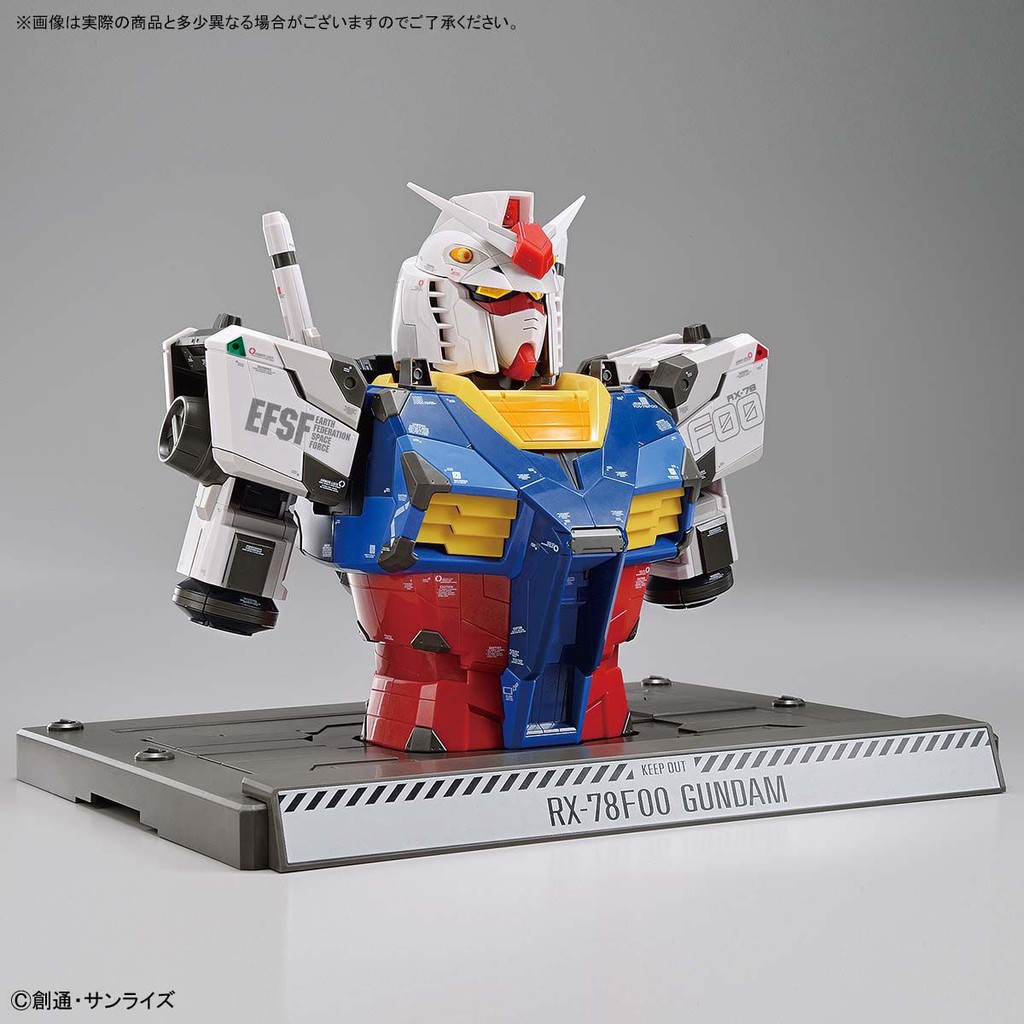 Mô Hình Gundam RX-78F00 Head Bust 1/48 Factory Yokohama Bandai Đồ Chơi Lắp Ráp Anime Nhật