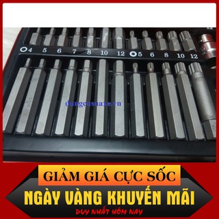 BỘ MŨI ĐÓNG LỤC GIÁC -Bộ đầu tuýp lục giác TOP 40 chi tiết chính hãng