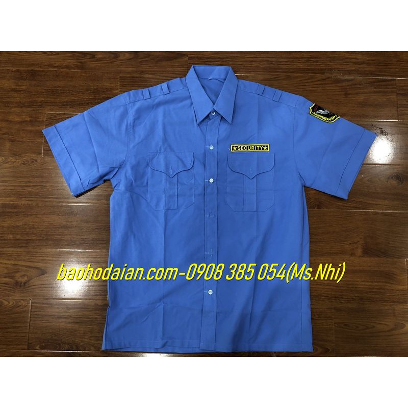 Áo bảo vệ ngắn tay vải Kate Ford cao cấp kèm 2 logo- Hình thật