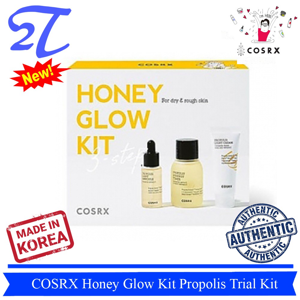 (Auth) Bộ thử keo ong tái tạo da xỉn màu chống lão hóa COSRX Honey Glow Kit Propolis Trial Kit (3 step)