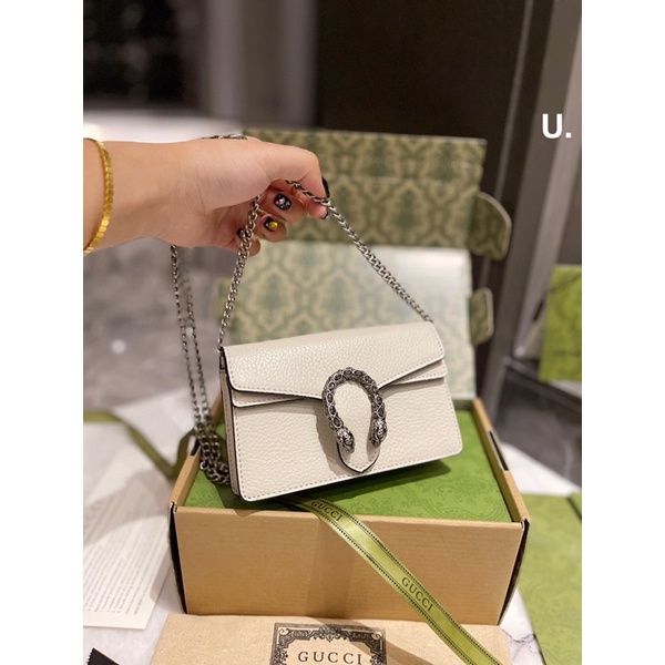 Túi xách Gúcci đầu rồng sz 16,5 chất da thật