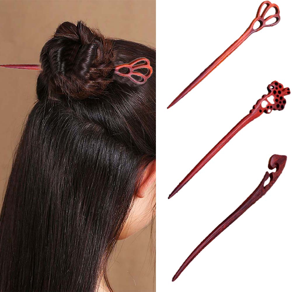 Trâm gỗ cài tóc họa tiết độc đáo tinh tế dành cho nữ