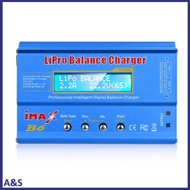 Bộ sạc pin iMAX B6 80W 6A Lipo NiMh Li-ion Ni-Cd sạc cân bằng RC kỹ thuật số
