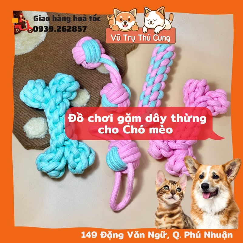 Đồ chơi dây thừng gặm cho thú cưng size to