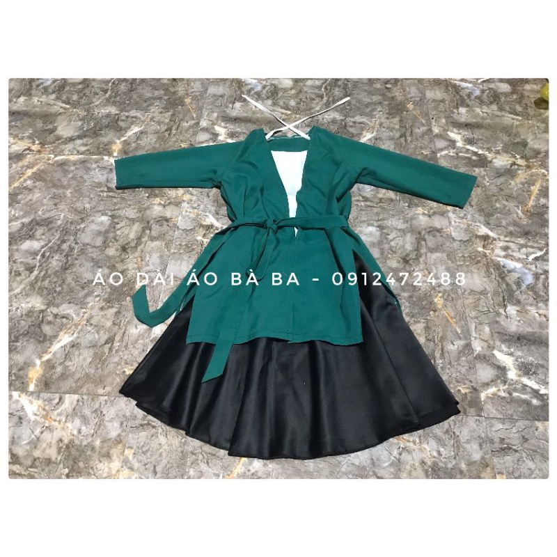 Set áo tứ thân cho bé kèm khăn mỏ quạ