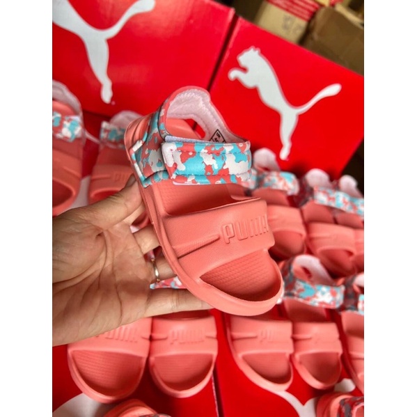 Sandal Puma bé gái màu hồng chuẩn xịn 100%