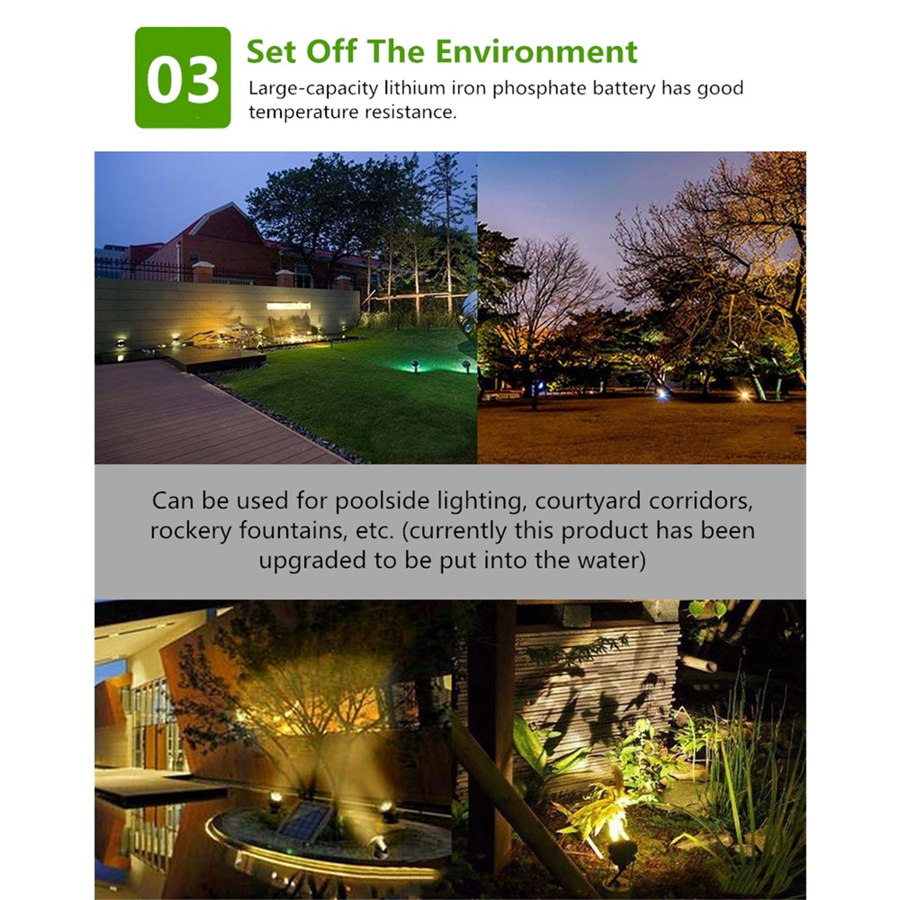 Đèn RGB Năng Lượng Mặt Trời Chống Thấm Nước IP65 1/2/3/5 Chuyên Dụng Trang Trí Sân Vườn Chất Lượng Cao