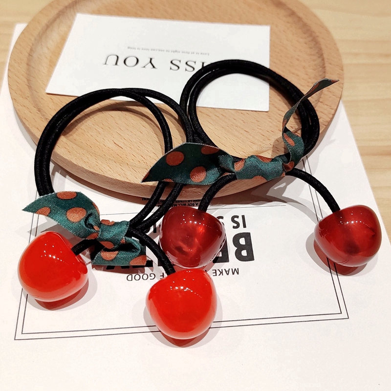Dây Buộc Tóc Hình Trái Cherry Xinh Xắn Dành Cho Nữ