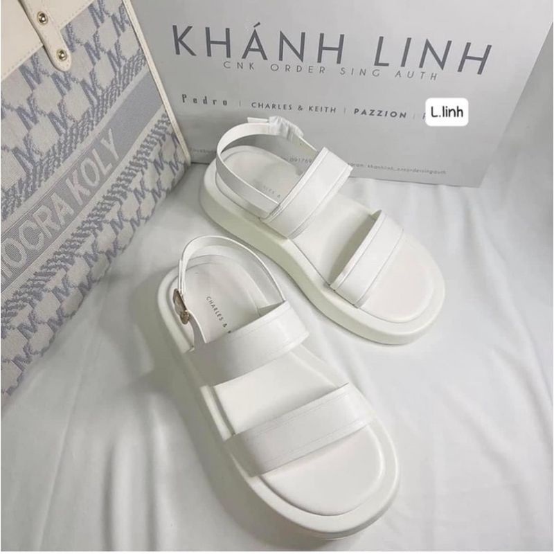 dép lê nữ quai ngang sandal CNK 2 quai cài mẫu mới