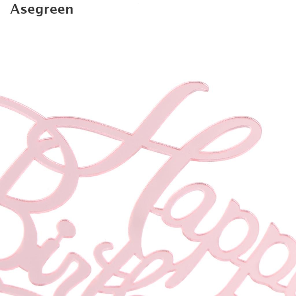 [Asegreen] PCS Glitter Paper Happy Birthday Cake Topper Cupcake Dessert Decor Supplies Good goods