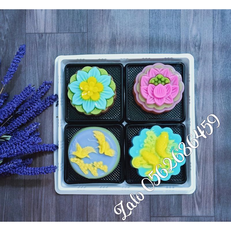 Bánh trung thu rau câu nhân flan