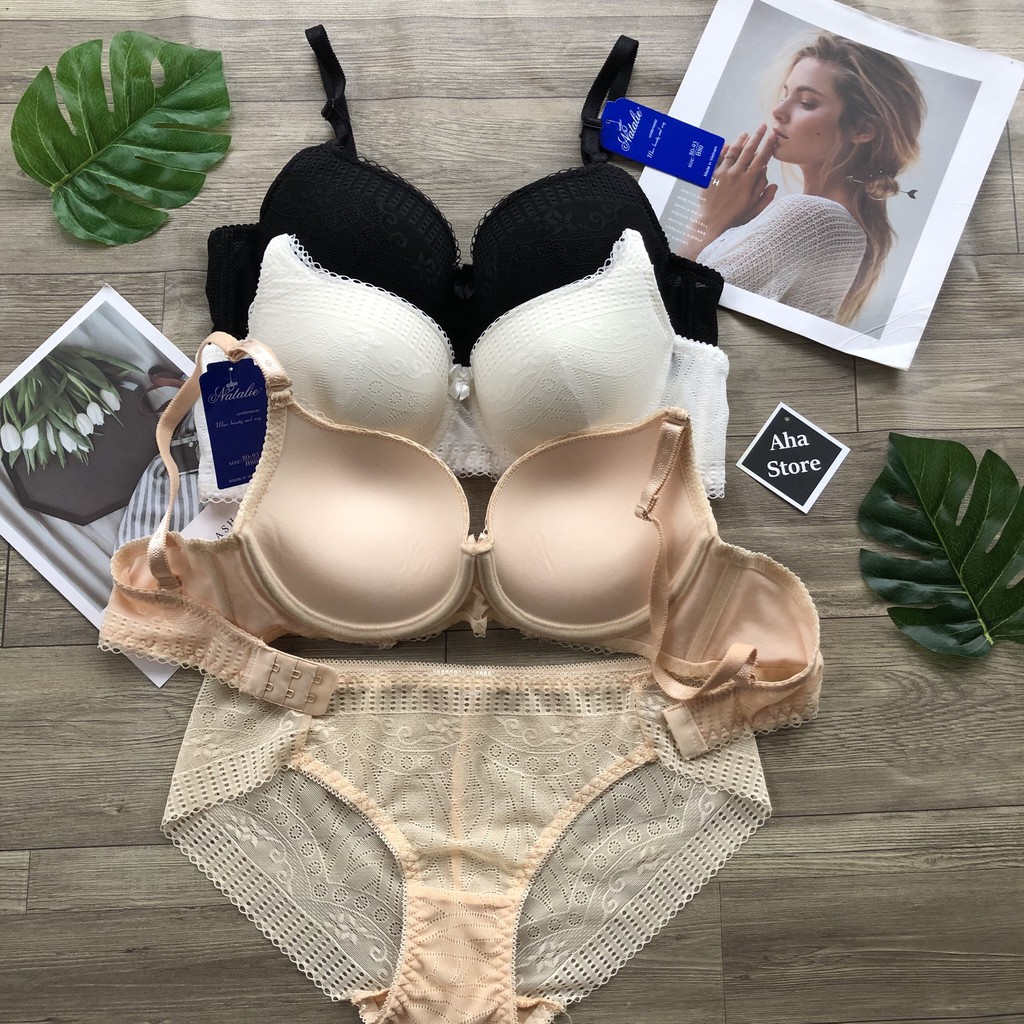 Bộ đồ lót ren nữ Natalie mút vừa cao cấp YIOn Underwear SET03