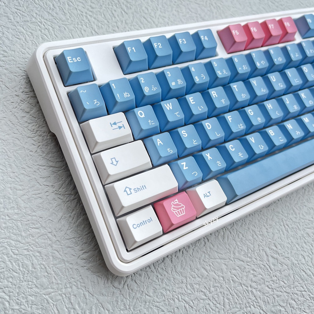 Sky City Keycaps Cherry Profile Blue Powder PBT DYE-SUB Bàn phím cơ Keycap 131 Phím