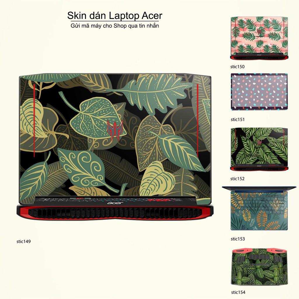 Skin dán Laptop Acer in hình Hoa văn sticker _nhiều mẫu 25 (inbox mã máy cho Shop)