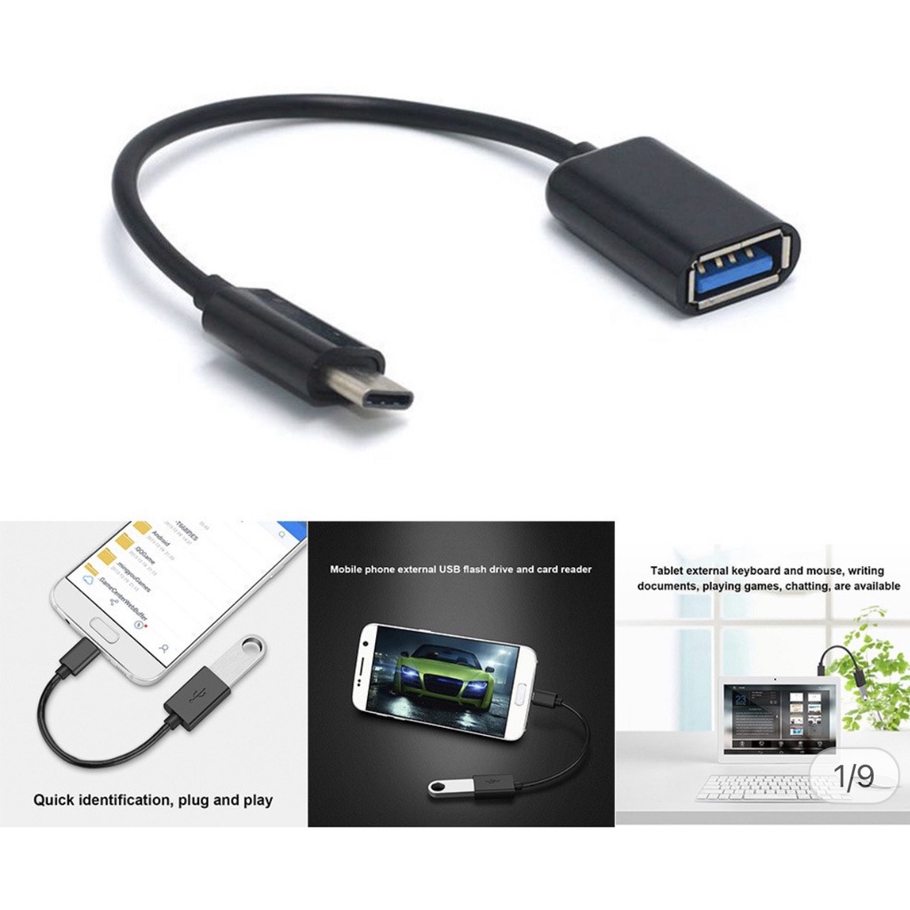 [Mã ELFLASH3 hoàn 10K xu đơn 20K] Cáp chuyển đổi dữ liệu từ cổng type C sang USB OTG